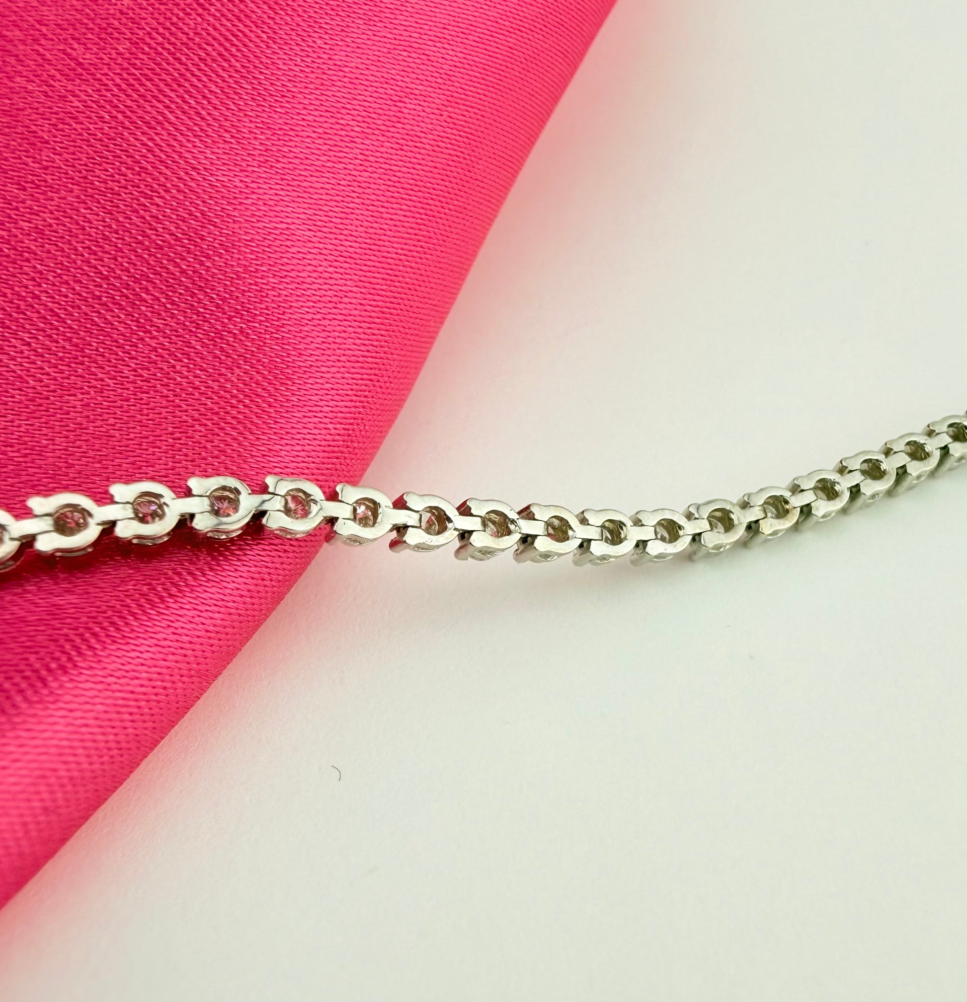 2.40ctw NATURAL Diamond Tennis Bracelet 18k white gold 3 prong CKD#266