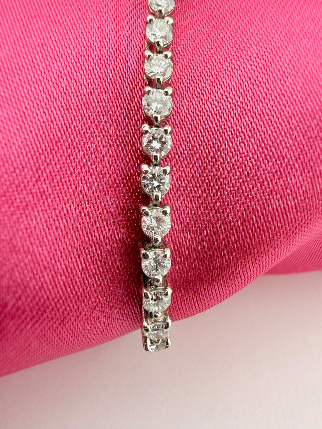 2.40ctw NATURAL Diamond Tennis Bracelet 18k white gold 3 prong CKD#266