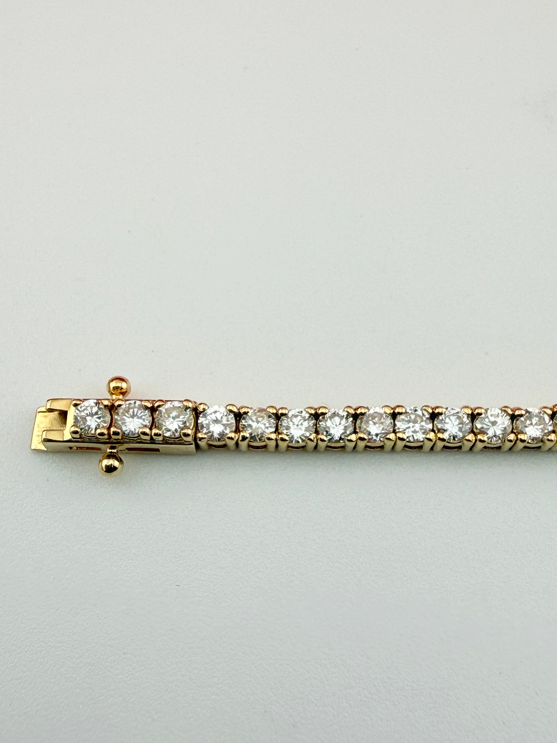 3.53 Carat Total Weight NATURAL DIAMOND Tennis Bracelet 14k Yellow Gold 4 prong CKTN#345