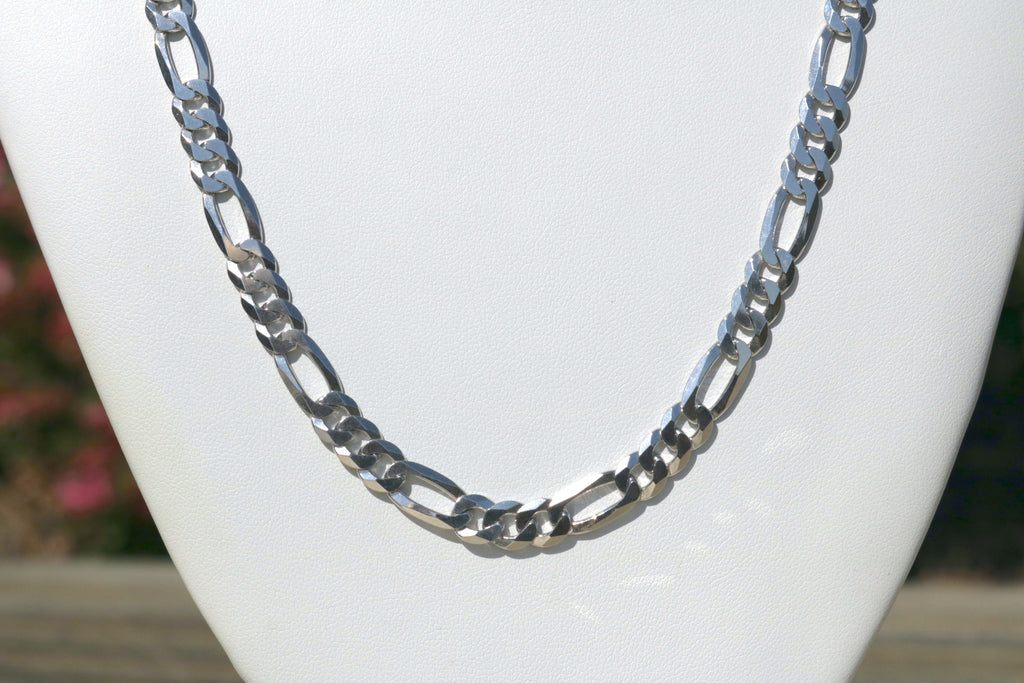 Silver Figaro Chain 26.5g 22 inch 6.8mm