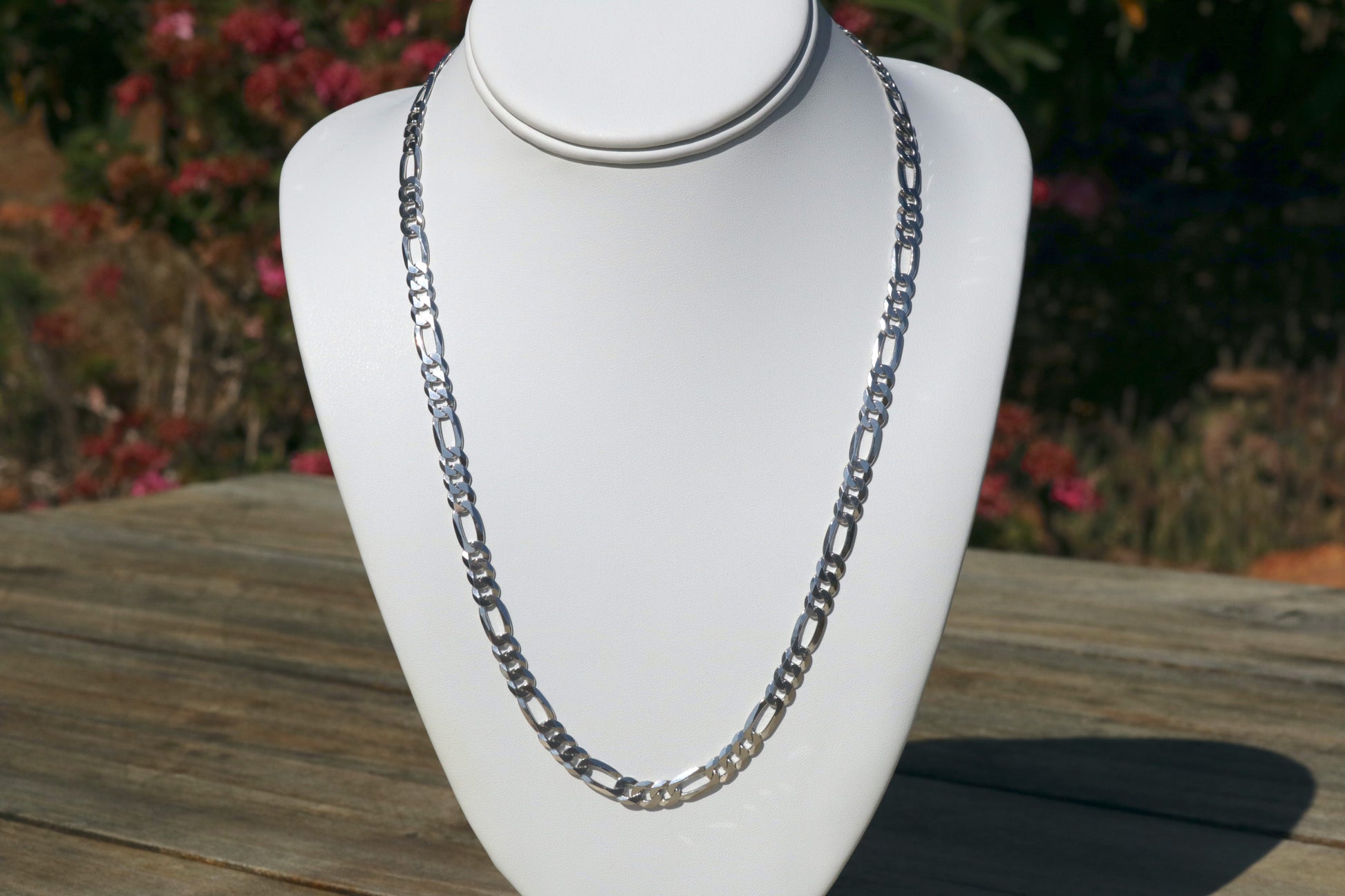 Silver Figaro Chain 26.5g 22 inch 6.8mm