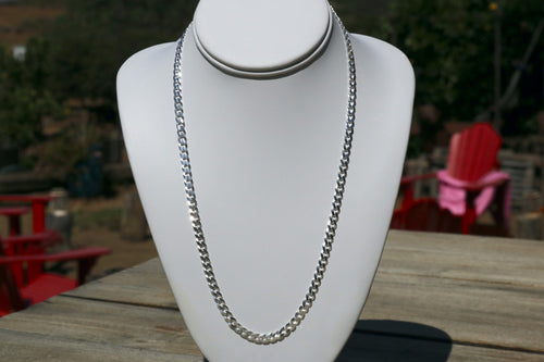 Cuban Link Silver Chain 22inch 5.37mm