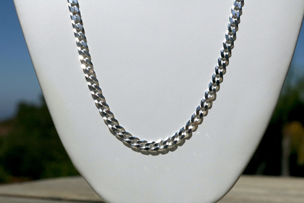Cuban Link Silver Chain 22inch 5.37mm