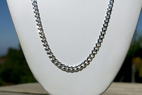 Cuban Link Silver Chain 22inch 5.37mm
