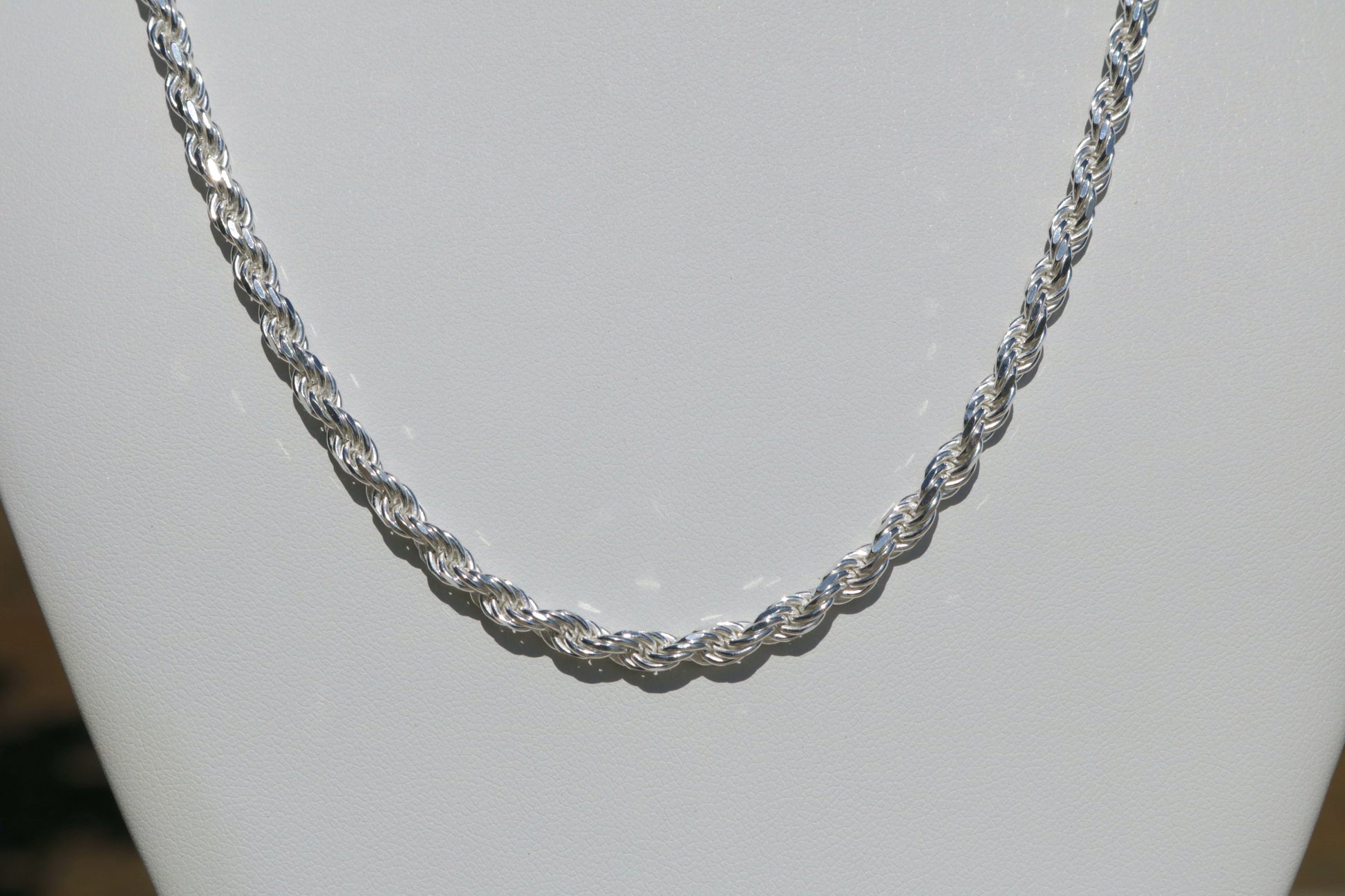 Silver Rope Chain 20 inch 24.3 grams 3.5mm