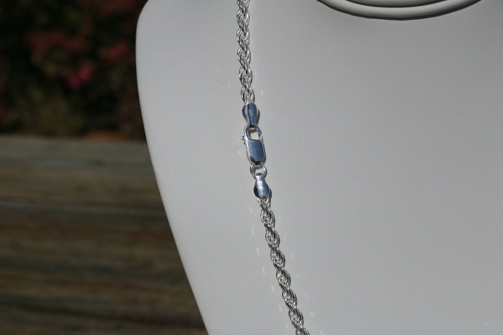 Silver Rope Chain 20 inch 24.3 grams 3.5mm