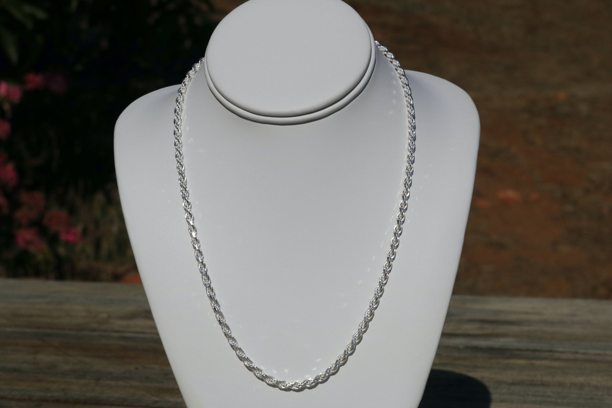 Silver Rope Chain 20 inch 24.3 grams 3.5mm